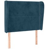  Uzglavlje s ušima tamnoplavo 103x23x118/128 cm baršunasto | shoptok.hr