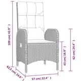  Zunanji stoli 2 kosa poli ratan sive barve, (20661625) | Shoptok.si