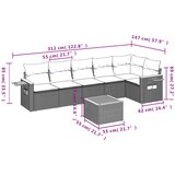 7-dijelni set vrtnih sofa sivi od poliratana | shoptok.hr