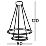 Lesnina XXXL VISEČA NIHALNA LED-SVETILKA Revolve 28.24 W 220-240 V | Shoptok.si