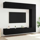  Set TV komoda Zidne 5 pcs Crni hrast Konstruirano drvo | shoptok.hr