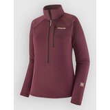 Patagonia R1 Ultralight 1/2 Half-Zip Fleece Sweater berry fig | Shoptok.si