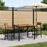  Stolić za kavu Prirodna i crna 100 x 100,5 x 45 cm | shoptok.hr