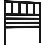  Uzglavlje za krevet crno 81 x 4 x 100 cm od masivne borovine | shoptok.hr