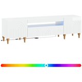  LED TV kabinet Bijela visokog sjaja Konstruirano drvo | shoptok.hr