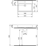 Bocchi milano nadgradni lavabo 60cm crna mat 1376-004-0126