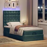  Otomanski posteljni okvir z vzmetnicami zelen 80x200cm žamet, (22053091) | Shoptok.si