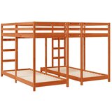  Trokatni krevet Vosak smeđa 200 x 200 cm Čvrsto borovo drvo | shoptok.hr