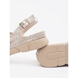 GOODIN Light beige flat sandals | shoptok.hr