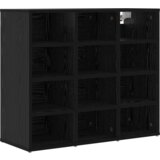 vidaXL Omara za čevlje Črni hrast 52.5 x 30 x 50 cm Konstruiran les | Shoptok.si