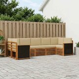  Set vanjskih sofa 6 kom. Prirodna Smeđa | shoptok.hr