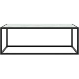 Maison Chic Klubska mizica - kavna mizica - Nizka mizica črna z belim marmornim steklom 100x50x35 cm, (21755173) Cene