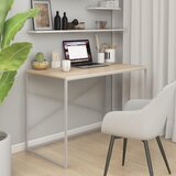 vidaXL Stol za računalo bijeli i boja hrasta 110x60x70 cm od iverice Cijene