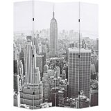vidaXL Zložljiv paravan 160x170 cm New York podnevi črn in bel Cene