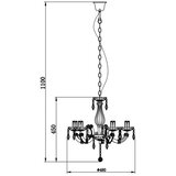 Zuma line RLD94016-5B - Luster na lancu MAGNOLIA 5xE14/40W/230V crni | Eponuda.com