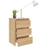  Noćni ormarić boja hrasta 40 x 35 x 62,5 cm konstruirano drvo | Eponuda.com