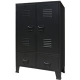  Ormar od metala u industrijskom stilu 67 x 35 x 107 cm crni | shoptok.hr
