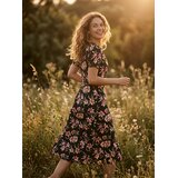 Sinsay Viskozna midi preklopna haljina s cvjetnim uzorkom | shoptok.hr
