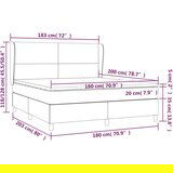  Box spring postelja z vzmetnico bela 180x200 cm umetno usnje, (20788986) | Shoptok.si
