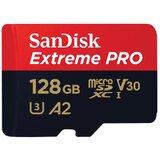 Sandisk Extreme Pro MicroSD kartica 128GB, 200/90 MB/s, A2 C10 V30 UHS-I U3 | shoptok.hr