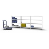 eurokraft pro Privijačeni regal, lahka izvedba, z oblogo iz umetne mase, višina regala 1500 mm, širina police 1300 mm, globina 800 mm, osnovni regal | Shoptok.si