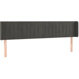  Uzglavlje s ušima tamnosivo 163x16x78/88 cm baršunasto | shoptok.hr