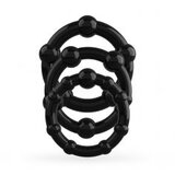 Crushious komplet erekcijski obročkov Triple Bead črn Cene