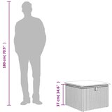 Vrtni tabure s jastukom crni 55 x 55 x 37 cm od poliratana | shoptok.hr