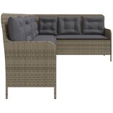  Vrtna sofa L-oblika sa jastucima siva od poliratana | shoptok.hr