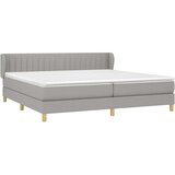  s oprugama i madracem svjetlosivi 200 x 200cm od tkanine | shoptok.hr