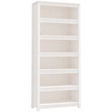 Maison Chic Knjižna omara - Knjižni regal bela 80x35x183 cm trdna borovina, (21725911) | Shoptok.si