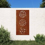  Vrtni zidni ukras 105 x 55 cm od čelika COR-TEN s uzorkom lišća Cijene