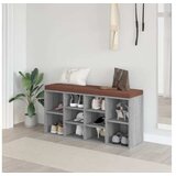  klupa za cipele boja sivog hrasta 103x30x48cm konstruirano drvo | shoptok.hr