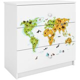  Dječja komoda - KARTA SVIJETA - bijela | shoptok.hr