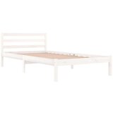 vidaXL Okvir za krevet od masivne borovine 100 x 200 cm bijeli | shoptok.hr
