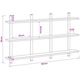  Zidna polica Dimljeni hrast 102 x 13.5 x 58 cm | shoptok.hr