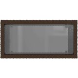 vidaXL Vrtni pomoćni stolić sa staklenom pločom smeđi 58x27,5x55 cm | shoptok.hr