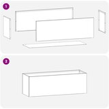  Vrtna saksija Maslinastozelena 40 x 20 x 20 cm Čelična vrata | shoptok.hr