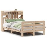 Maison Chic Posteljni Okvir - Dvoposteljna postelja brez vzmetnice 135x190 cm trdna borovina, (22081623) | Shoptok.si
