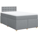  Krevet s oprugama i madrac svjetlosivi 120 x 200cm od tkanine | shoptok.hr