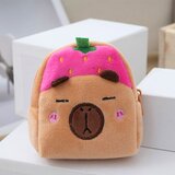  Plišani novčanik u obliku kapibare s motivom ružičaste jagode 9.5 x 8 cm | shoptok.hr