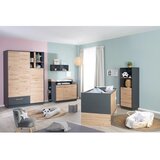 Roba Temno siv otroški regal v hrastovem dekorju 55x150 cm Lenn – | Shoptok.si
