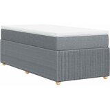  Okvir kreveta s oprugama i madrac svjetlosivi 90x200cm tkanina | shoptok.hr