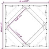  Cvetlično korito 2 pcs Oljčno zelena 40 x 40 x 40 cm Jeklo, (5000207578) | Shoptok.si