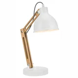 LAMKUR Bijela/smeđa stolna lampa s metalnim sjenilom (visina 44 cm) Marcello –