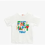 Koton Baby Boy Printed Short Sleeve Crew Neck T-Shirt 3smb10142tk