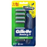 Gillette Sensor 3+ Sensitive muški brijač sa 8 dopuna | ePonuda.com
