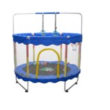  Inlea Dječja trambolina JumpPlay 152 cm sa zaštitnom mrežom i dodacima – plava | shoptok.hr