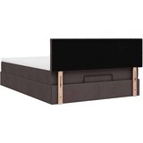  Otomanska postelja z vzmetnico & LEDs rjav 140x190 cm blago, (22011818) | Shoptok.si