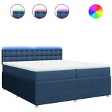  Krevet s oprugama i madracem plavi 200 x 200 cm od tkanine | shoptok.hr